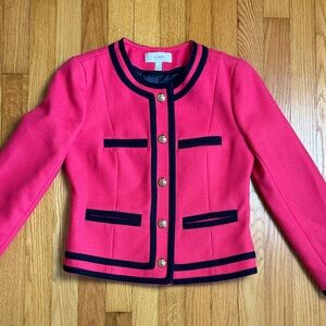 J. Crew Pink Blazer with Navy Accents